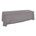 8' Blank Solid Color Polyester Table Throw - Silver